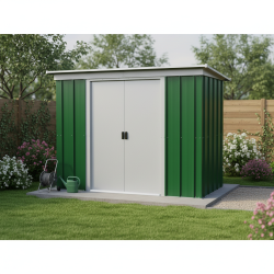 Abrigo de jardim metálico 3,55m² + kit de fixação incluído - YARDMASTER