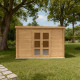 Abrigo de jardim teto plano 12m² PENTY - travessas 28mm tratadas - Gardy Shelter