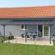 Telhado de terraço ajustável em alumínio 3,05x6,18m X-METAL
