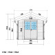 Abrigo de jardim em madeira compósita 28mm antracite 7,78m² PREMIUM - Woodlife Garden