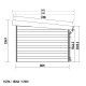 Abrigo de jardim em madeira compósita 28mm aspeto madeira envelhecida 9m² PREMIUM Telhado plano - Woodlife Garden