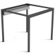 Pérgula autoportante com toldo retrátil motorizado em alumínio Preto Grafite 3x3m - X-METAL