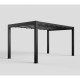 Pérgula autoportante com toldo retrátil motorizado em alumínio Preto Grafite 3x4m - X-METAL