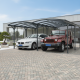 Carport duplo em alumínio antracite e policarbonato 6mm X-METAL