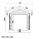 Abrigo de jardim + alpendre em compósito de madeira 28mm cinzento claro 15m² PREMIUM - Woodlife Garden
