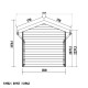 Abrigo de jardim + alpendre em compósito de madeira 28mm cinzento claro 15m² PREMIUM - Woodlife Garden
