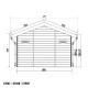 Abrigo de jardim em madeira compósita 28mm antracite 14,75m² PREMIUM - Woodlife Garden