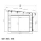 Abrigo de jardim e terraço 15 m², telhado inclinado, madeira composta 28 mm, antracite – Woodlife Garden Premium