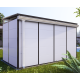 Kit de caleira para abrigo de jardim modular isolado 3x2m, 3x3m, 4x2m ou 4x3m, branco – Everbox