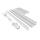 Kit de caleira para abrigo de jardim modular isolado 2x2m branco - Everbox