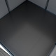 Abrigo de jardim em resina escovada DICKINS Skylight 4 m² cinzento e preto + piso – JOBU
