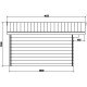 Abrigo de jardim em madeira compósita 28mm cinzento escuro 14,44m² porta dupla alumínio e vidros duplos - Woodlife Garden