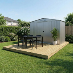 Kit de fundações em madeira tratada em autoclave de 12m² para abrigos de jardim - Gardy Shelter