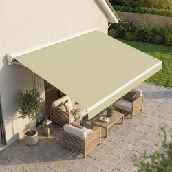 Toldo manual 295x200cm DECO Tecido de poliéster bege - X-METAL