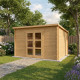 Abrigo de jardim teto plano 12m² PENTY - travessas 28mm tratadas - Gardy Shelter