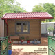 Abrigo de jardim em madeira compósita 28mm madeira envelhecida 9m² porta dupla alumínio e vidros duplos - Woodlife Garden