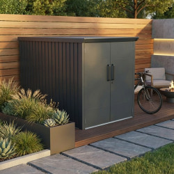 Abrigo metálico Kosto antracite para 3 bicicletas 2,74m² - X-METAL