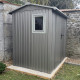 Abrigo de jardim em aço galvanizado Roka 4,08m² + Kit de ancoragem - X-METAL