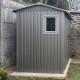 Abrigo de jardim em aço galvanizado Roka 4,08m² + Kit de ancoragem - X-METAL