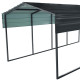 Carport com telhado em aço galvanizado 22 m² – 366x596 cm – cor antracite – X-METAL