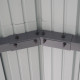Carport com telhado em aço galvanizado 22 m² – 366x596 cm – cor antracite – X-METAL