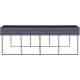Carport com telhado em aço galvanizado 22 m² – 366x596 cm – cor antracite – X-METAL