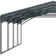 Carport com telhado em aço galvanizado 38 m² – 597x636 cm – cor antracite – X-METAL