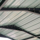 Carport com telhado em aço galvanizado 47m² - 597x791cm – cor antracite – X-METAL