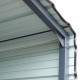 Carport com telhado em aço galvanizado 47m² - 597x791cm – cor antracite – X-METAL