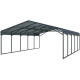 Carport com telhado em aço galvanizado 47m² - 597x791cm – cor antracite – X-METAL