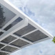 Carport 2 pilares 15 m² em alumínio lacado branco e policarbonato transparente FALCON – X-METAL