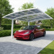 Carport 2 pilares 15 m² em alumínio lacado branco e policarbonato transparente FALCON – X-METAL