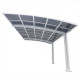 Carport 2 pilares 15 m² em alumínio lacado branco e policarbonato transparente FALCON – X-METAL