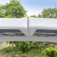 Carport duplo 30 m² em alumínio lacado branco e policarbonato transparente EAGLE – X-METAL