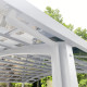 Carport duplo 30 m² em alumínio lacado branco e policarbonato transparente EAGLE – X-METAL