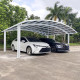 Carport duplo 30 m² em alumínio lacado branco e policarbonato transparente EAGLE – X-METAL