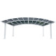Carport duplo 30 m² em alumínio lacado branco e policarbonato transparente EAGLE – X-METAL