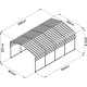 Carport com telhado em aço galvanizado 22 m² – 366x596 cm – cor antracite – X-METAL