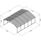 Carport com telhado em aço galvanizado 47m² - 597x791cm – cor antracite – X-METAL