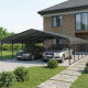 Carport com telhado em aço galvanizado 47m² - 597x791cm – cor antracite – X-METAL