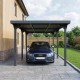 Carport telhado plano em aço galvanizado 284x546cm - X-METAL
