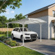 Carport em alumínio branco 3x4,34m e policarbonato de 6mm X-METAL