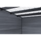 Abrigo de jardim madeira compósita estrutura em alumínio cinzento escuro, 7,8 m² + terraço – Woodlife Garden
