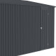 Garagem em metal antracite 15,14 m² com porta de enrolar antracite + kit de ancoragem – X-METAL