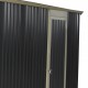 Garagem em metal antracite 17,31 m² com porta de enrolar antracite + kit de ancoragem – X-METAL