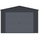 Garagem em metal antracite 17,31 m² com porta de enrolar antracite + kit de ancoragem – X-METAL