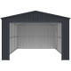 Garagem em metal antracite 19,52 m² com porta de enrolar antracite + kit de ancoragem – X-METAL