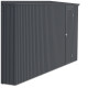 Garagem dupla 637x513 cm em aço galvanizado cinza antracite com portas de enrolar antracite – X-METAL