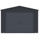 Garagem em metal antracite 19,52 m² com porta de enrolar antracite + kit de ancoragem – X-METAL