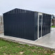 Garagem metálica PLUS 19,52m² antracite porta de enrolar + kit de fixação X-METAL
